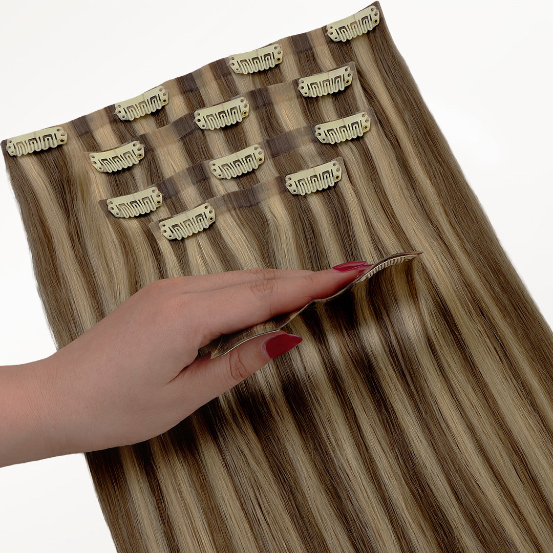 Seamless Clip-In Human Hair Extensions with Remy Hair - Image 4