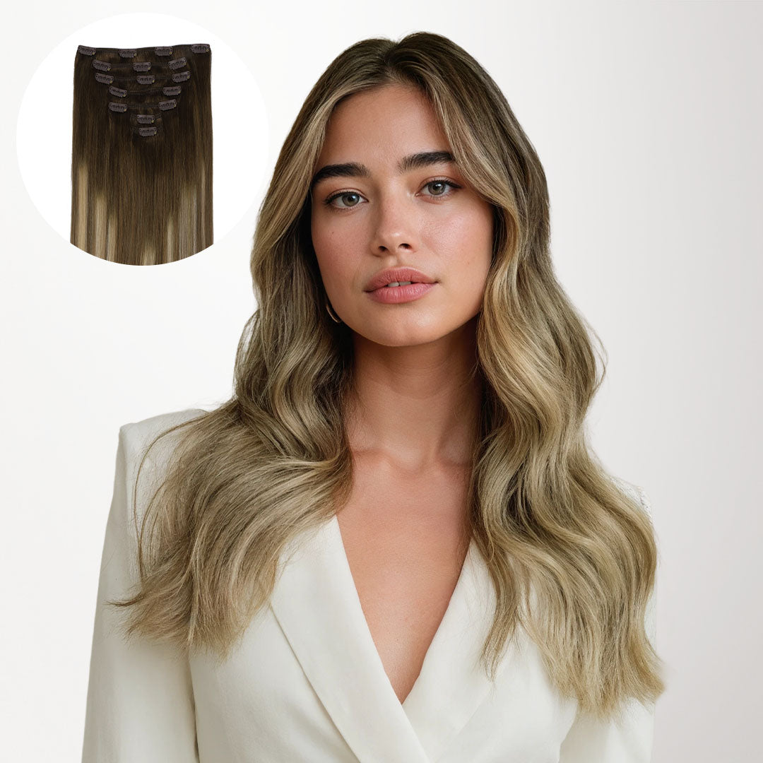 Clip-In Human Hair Extensions with Remy Hair