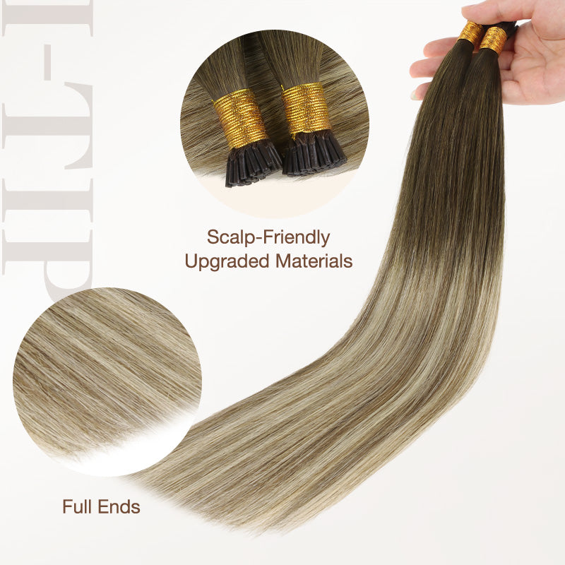 I-Tip Human Hair Extensions with Remy Hair and Keratin Tips - Image 5