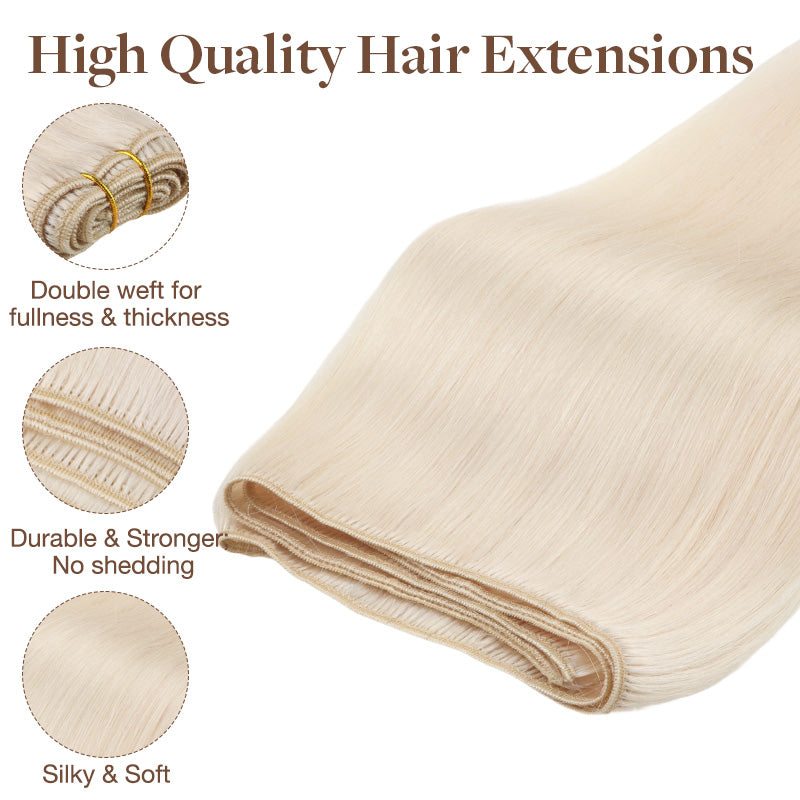 Sew-In Human Hair Weft Extensions with Remy Hair - Image 5