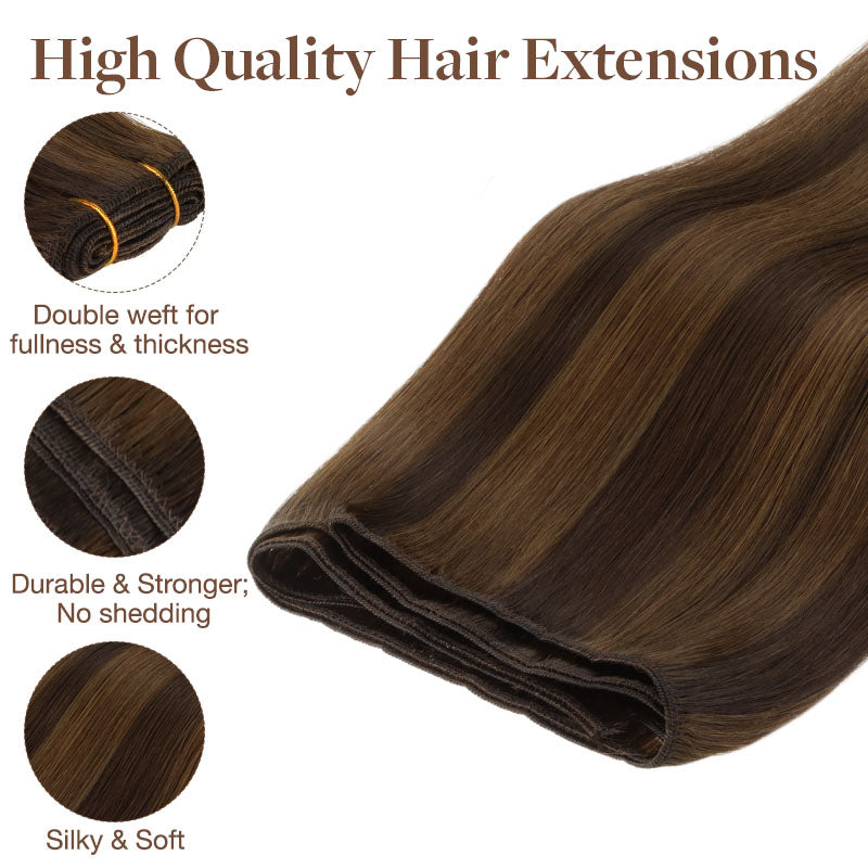 Sew-In Human Hair Weft Extensions with Remy Hair - Image 5