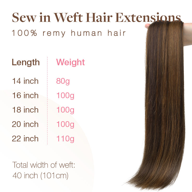 Sew-In Human Hair Weft Extensions with Remy Hair - Image 6