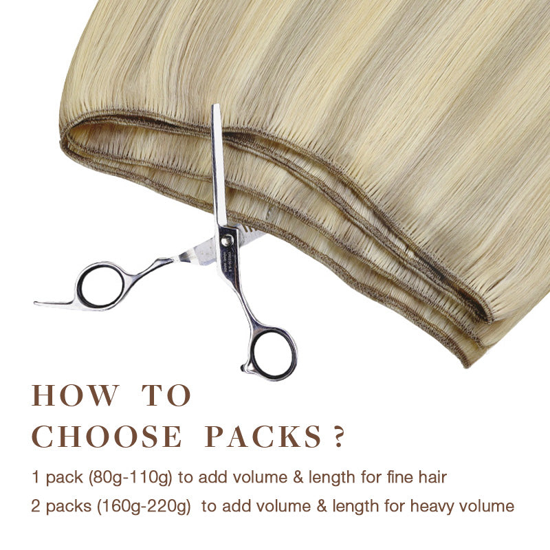 Sew-In Human Hair Weft Extensions with Remy Hair - Image 4