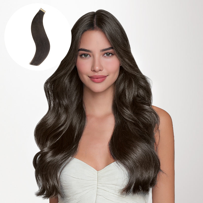 Tape-In Human Hair Extensions with Remy Hair