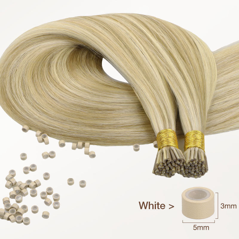 I-Tip Human Hair Extensions with Remy Hair and Keratin Tips - Image 3