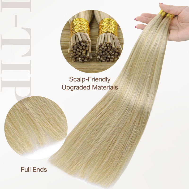 I-Tip Human Hair Extensions with Remy Hair and Keratin Tips - Image 5