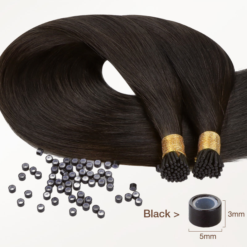 I-Tip Human Hair Extensions with Remy Hair and Keratin Tips - Image 3