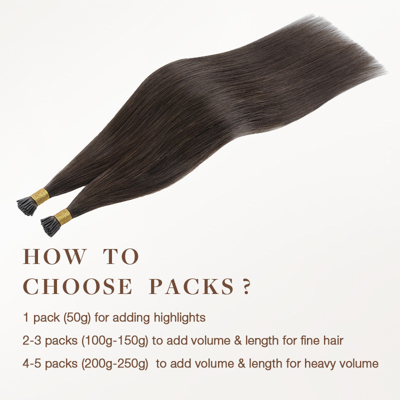 I-Tip Human Hair Extensions with Remy Hair and Keratin Tips - Image 4