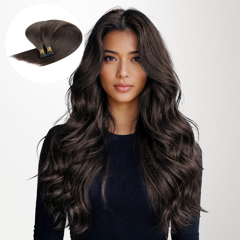 I-Tip Human Hair Extensions with Remy Hair and Keratin Tips
