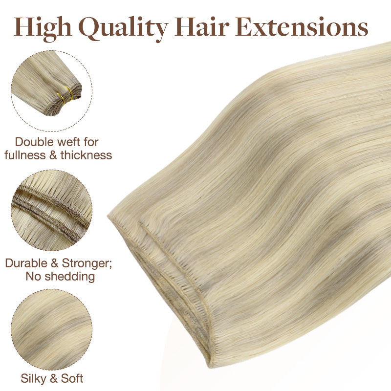 Sew-In Human Hair Weft Extensions with Remy Hair - Image 6