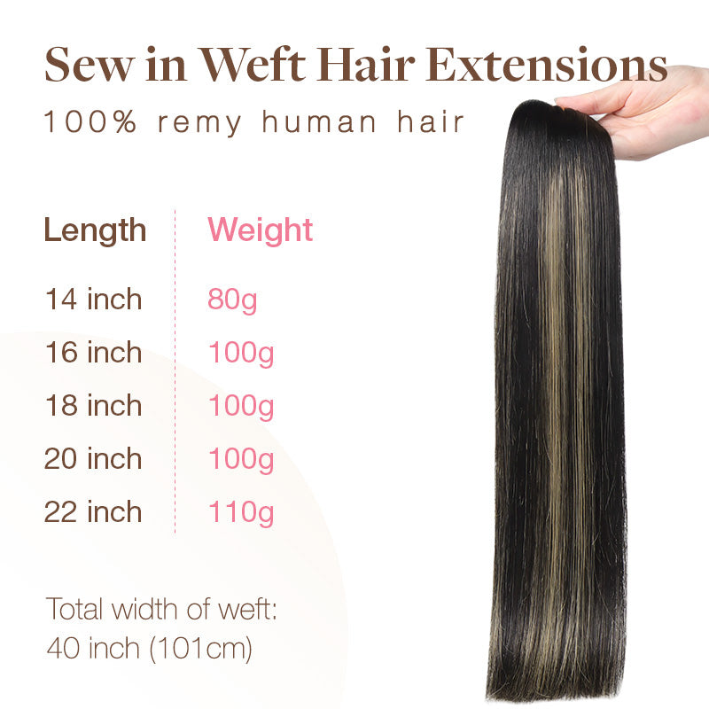 Sew-In Human Hair Weft Extensions with Remy Hair - Image 7