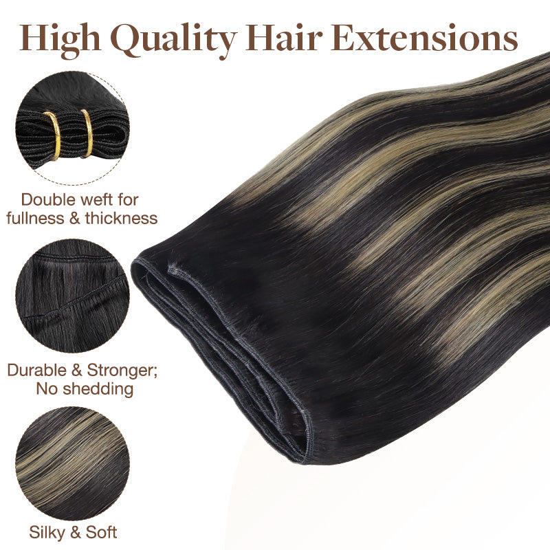 Sew-In Human Hair Weft Extensions with Remy Hair - Image 6
